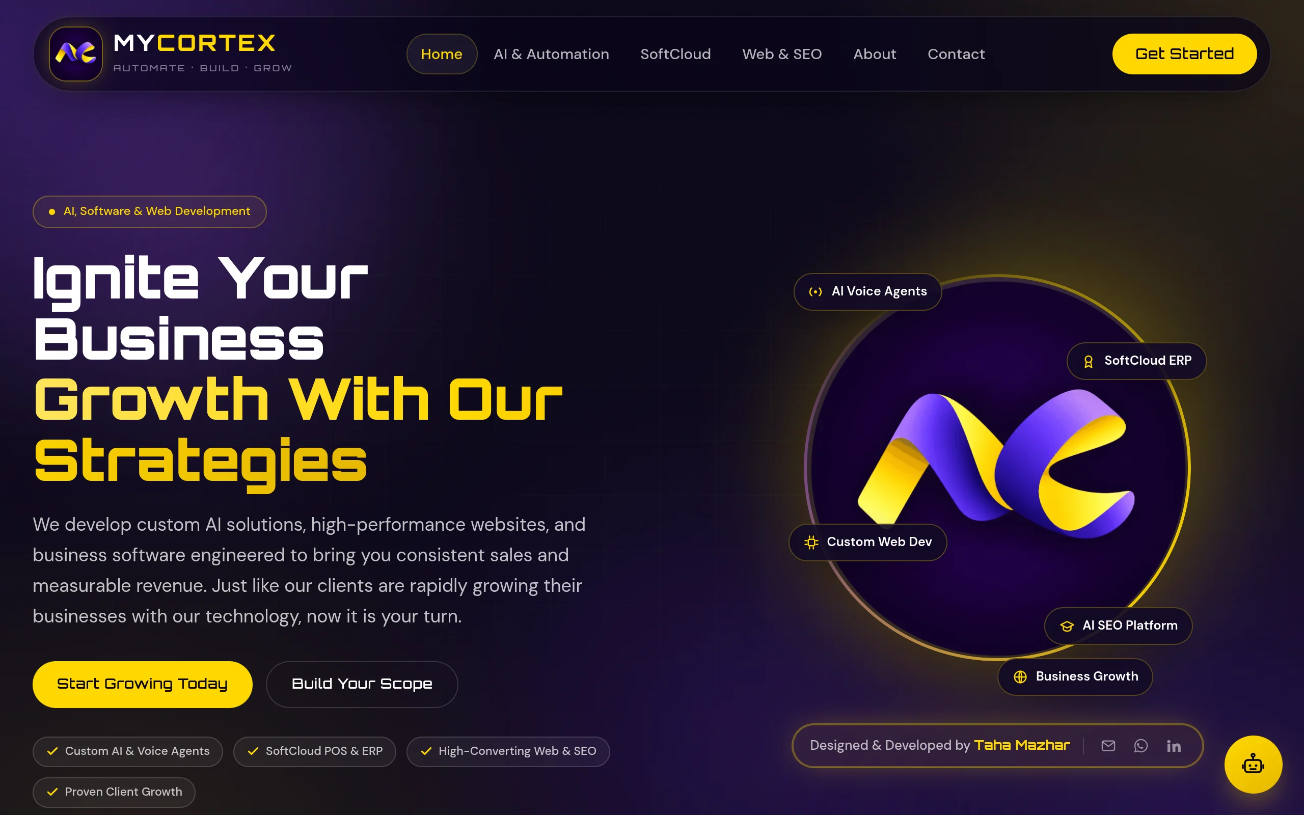 MyCortex live homepage